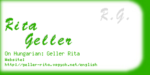 rita geller business card